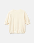 United Colors Of Benetton Woman Cream Short Sleeve Sweater In Pure Merino Wool | LEVISONS
