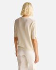 United Colors Of Benetton Woman Cream Short Sleeve Sweater In Pure Merino Wool | LEVISONS