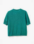 United Colors Of Benetton Woman Green Short Sleeve Sweater In Pure Merino Wool | LEVISONS