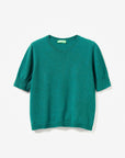 United Colors Of Benetton Woman Green Short Sleeve Sweater In Pure Merino Wool | LEVISONS