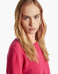 United Colors Of Benetton Woman Fuchsia Short Sleeve Sweater In Pure Merino Wool | LEVISONS
