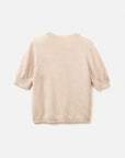 United Colors Of Benetton Woman Beige Short Sleeve Sweater In Pure Merino Wool | LEVISONS