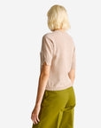 United Colors Of Benetton Woman Beige Short Sleeve Sweater In Pure Merino Wool | LEVISONS