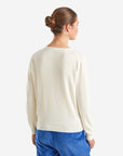 United Colors Of Benetton Woman Cream V-Neck Sweater In Pure Merino Wool | LEVISONS