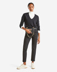 United Colors Of Benetton Woman Black V-Neck Sweater In Pure Merino Wool | LEVISONS