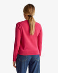 United Colors Of Benetton Woman Fuchsia V-Neck Sweater In Pure Merino Wool | LEVISONS