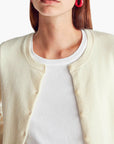 United Colors Of Benetton Woman Cream Crew Neck Cardigan In Pure Merino Wool | LEVISONS