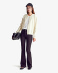 United Colors Of Benetton Woman Cream Crew Neck Cardigan In Pure Merino Wool | LEVISONS