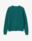 United Colors Of Benetton Woman Green Crew Neck Cardigan In Pure Merino Wool | LEVISONS