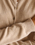 United Colors Of Benetton Woman Beige Crew Neck Cardigan In Pure Merino Wool | LEVISONS
