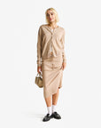 United Colors Of Benetton Woman Beige Crew Neck Cardigan In Pure Merino Wool | LEVISONS