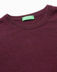 United Colors Of Benetton Man Plum Crew Neck Sweater In Pure Merino Wool | LEVISONS