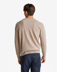 United Colors Of Benetton Man Marl Brown Crew Neck Sweater In Pure Merino Wool | LEVISONS