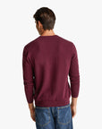 United Colors Of Benetton Man Plum V-Neck Sweater In Pure Merino Wool | LEVISONS