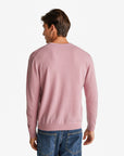 United Colors Of Benetton Man Marl Pink V-Neck Sweater In Pure Merino Wool | LEVISONS