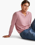 United Colors Of Benetton Man Marl Pink V-Neck Sweater In Pure Merino Wool | LEVISONS