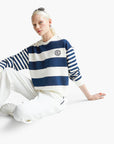 United Colors Of Benetton Woman Striped Crew Neck Hoodie | LEVISONS