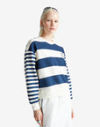 United Colors Of Benetton Woman Striped Crew Neck Hoodie | LEVISONS