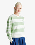 United Colors Of Benetton Woman Striped Crew Neck Hoodie | LEVISONS