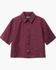 United Colors Of Benetton Woman Short Shirt In Pure Linen | LEVISONS