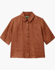 United Colors Of Benetton Woman Short Shirt In Pure Linen | LEVISONS