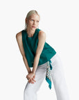 United Colors Of Benetton Woman Sleeveless Top In Pure Linen | LEVISONS