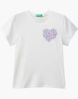 United Colors Of Benetton Girl Junior T-Shirt With Glittery Logo | LEVISONS