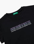 United Colors Of Benetton Girl Junior T-Shirt With Glittery Logo | LEVISONS