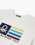 United Colors Of Benetton Boy Junior Cotton T-Shirt With Print | LEVISONS