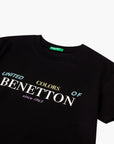 United Colors Of Benetton Boy Junior Cotton T-Shirt With Print | LEVISONS