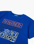 United Colors Of Benetton Boy Junior Cotton T-Shirt With Print | LEVISONS