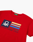 United Colors Of Benetton Boy Junior Cotton T-Shirt With Print | LEVISONS
