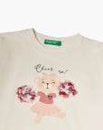 United Colors Of Benetton Girl Kid T-Shirt With Petal Effect Applique | LEVISONS