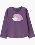 United Colors Of Benetton Girl Kid T-Shirt With Petal Effect Applique | LEVISONS