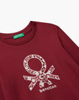 United Colors Of Benetton Girl Junior T-Shirt With Glitter Print | LEVISONS