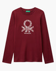 United Colors Of Benetton Girl Junior T-Shirt With Glitter Print | LEVISONS
