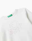 United Colors Of Benetton Girl Kid T-Shirt With Glittery Logo In Cotton | LEVISONS