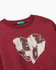 United Colors Of Benetton Girl Junior Sweatshirt With Glittery Logo Print | LEVISONS