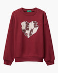 United Colors Of Benetton Girl Junior Sweatshirt With Glittery Logo Print | LEVISONS