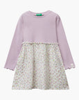 United Colors Of Benetton Girl Kid Long Sleeve Dress With Flowers | LEVISONS