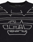 Emporio Armani Wool Blend Knit With Oversized Eagle Logo | LEVISONS