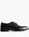 BOSS Black Leather Derby Shoes With Double Stitching | LEVISONS