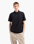 Armani Exchange Regular Fit Cotton Polo With Embroidered Eagle Logo | LEVISONS