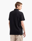 Armani Exchange Regular Fit Cotton Polo With Embroidered Eagle Logo | LEVISONS