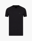 Emporio Armani Regular Fit Essentials Cotton Crewneck T-Shirt With Micro Logo Patch | LEVISONS