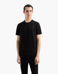 Emporio Armani Mercerised Jersey T-Shirt With All Over Jacquard Logo | LEVISONS