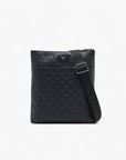 Emporio Armani All-Over Logo Flat Leather Shoulder Bag | LEVISONS