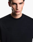 Emporio Armani Regular Fit Cotton T-Shirt With Intarsia Logo | LEVISONS