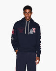 Armani Exchange Rgaulr Fit Cotton Hooded Sweatshirt With Multi Logo Design | LEVISONS