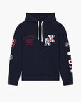 Armani Exchange Rgaulr Fit Cotton Hooded Sweatshirt With Multi Logo Design | LEVISONS